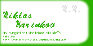 miklos marinkov business card